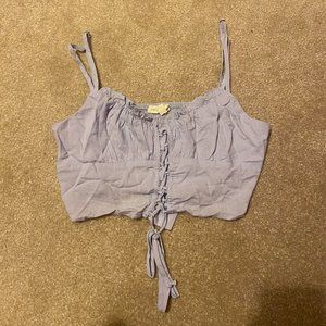 LA Hearts Lace-Up Corset Tank Top Purple Size S